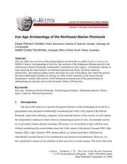 Iron Age Archaeology of the Northwest Iberian Peninsula