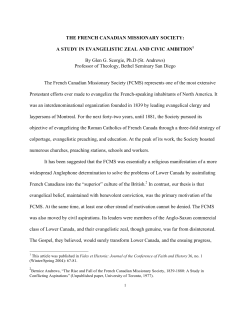The French-Canadian Missionary Society