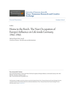 The Nazi Occupation of Europe`s Influence on Life inside Germany
