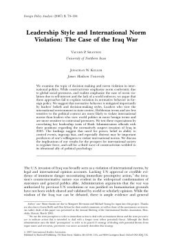 Leadership Style and International Norm Violation
