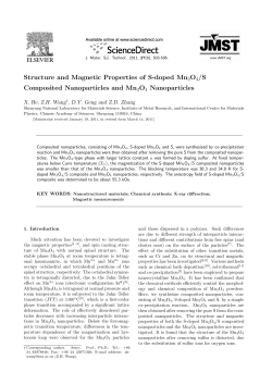 Structure and Magnetic Properties of S