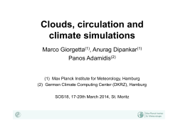 Clouds, circulation and climate simulations