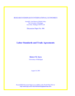 Labor Standards and Trade Agreements