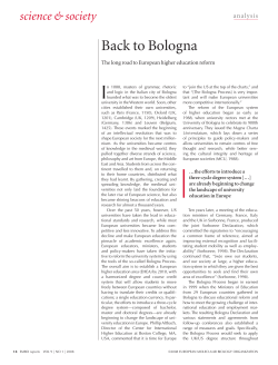 Back to Bologna - Wiley Online Library
