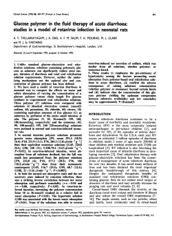 Glucose Polymer in the Fluid Therapy of Acute