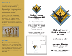 MaSSage - Motion Synergy Physical Therapy, LLC