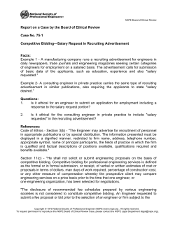 Competitive Bidding&mdash;Salary Request in Recruiting Advertisement