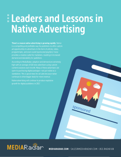 Leaders and Lessons in Native Advertising