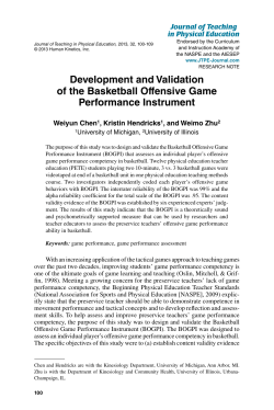 Development and Validation of the Basketball
