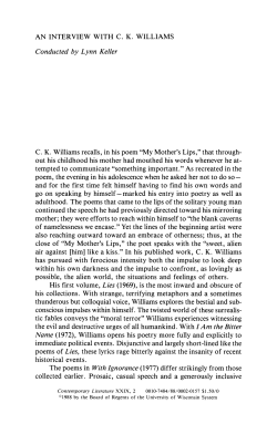 An Interview with CK Williams - UW