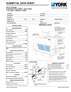 Y-SD, Split System Evaporator Blower - Heat Pump 7