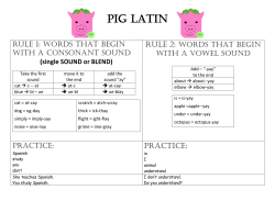 pig latin - Minneapolis ESL Wiki