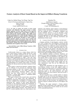 Feature Analysis of Heart Sound Based on the Improved Hilbert
