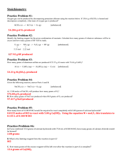 Stoichiometry