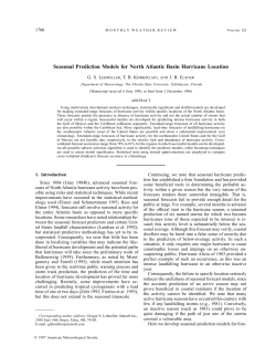 Seasonal prediction models for North Atlantic basin hurricane location