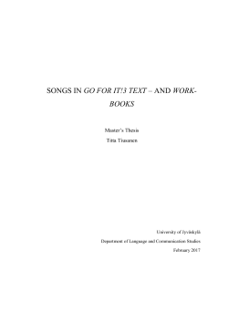 songs in go for it!3 text &ndash; and work- books