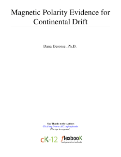 Magnetic Polarity Evidence for Continental Drift