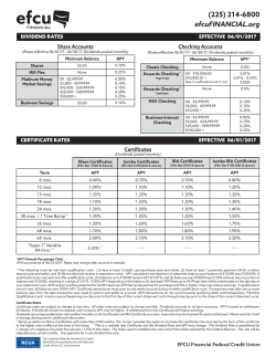 Rates - EFCU Financial