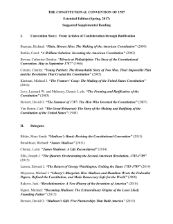 THE CONSTITUTIONAL CONVENTION OF 1787 Extended Edition