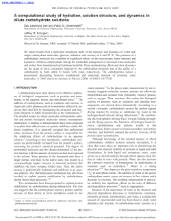 A computational study of hydration, solution structure, and dynamics