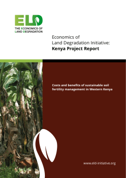 Economics of Land Degradation Initiative: Kenya Project Report