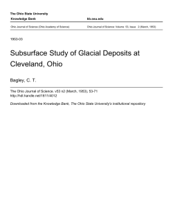Subsurface Study of Glacial Deposits at