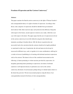 Freedom of Expression and the Cartoon Controversy