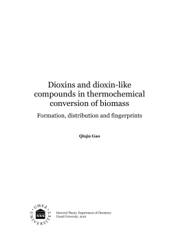 Dioxins and dioxin-like compounds in thermochemical conversion of
