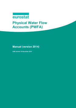Manual for Physical Water Flow Accounts