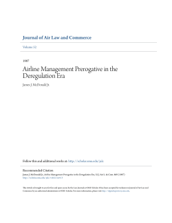 Airline Management Prerogative in the Deregulation