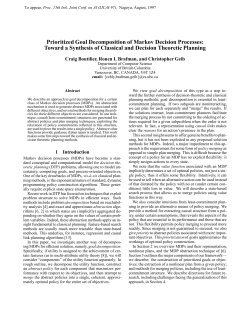 Prioritized Goal Decomposition of Markov Decision Processes