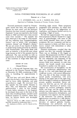 Fatal Pneumocystis Pneumonia in an Adult: Report of a Case