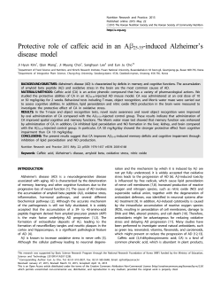 Protective role of caffeic acid in an A&beta;25-35