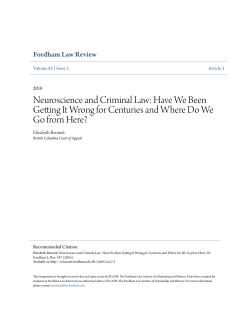 Neuroscience and Criminal Law