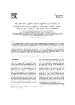 Hydrodynamic properties of carbohydrate