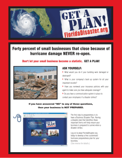 Forty percent of small businesses that close because of hurricane