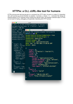 HTTPie: a CLI, cURL-like tool for humans