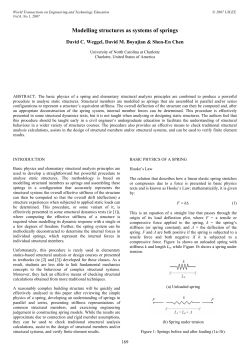 Modelling structures as systems of springs