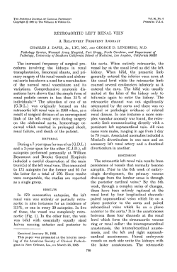 RETROAORTIC LEFT RENAL VEIN The increased frequency of