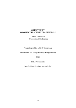 Proceedings of LFG10