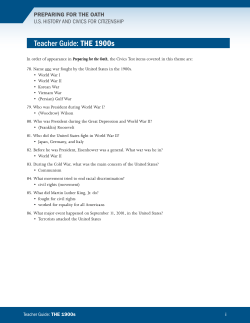Teacher Guide: The 1900s - National Museum of American History