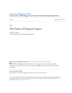 The Future of Disparate Impact - University of Michigan Law School