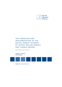 The Formation and Implementation of the Social Market Economy by