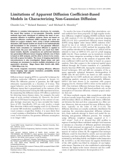 Limitations of apparent diffusion coefficient