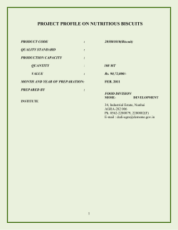project profile on nutritious biscuits