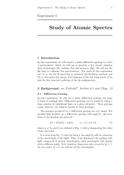 Study of Atomic Spectra