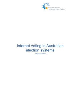 Internet Voting in Australian Election Systems