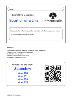 Equation of a Line