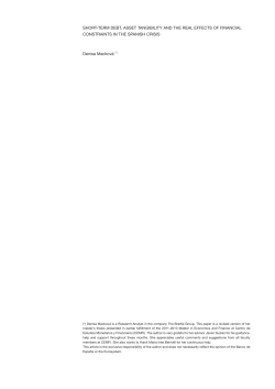 Short-term debt, asset tangibility and the real effects of financial