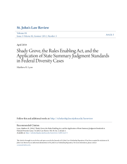 Shady Grove, the Rules Enabling Act, and the Application of State
